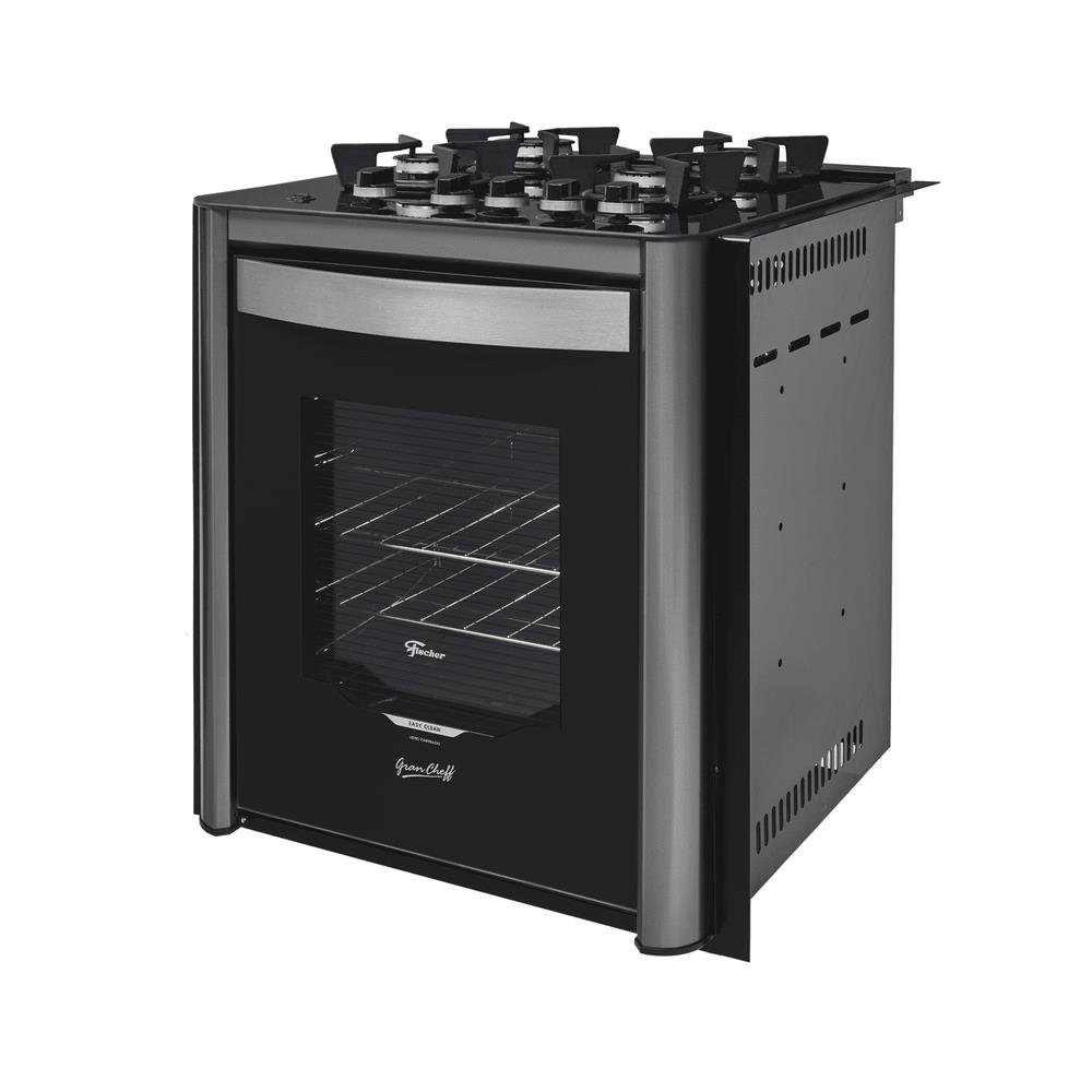 Fogão de Embutir Fischer 4 Bocas Gran Cheff Com Grill Mesa Vidro 32750-92666 220v
