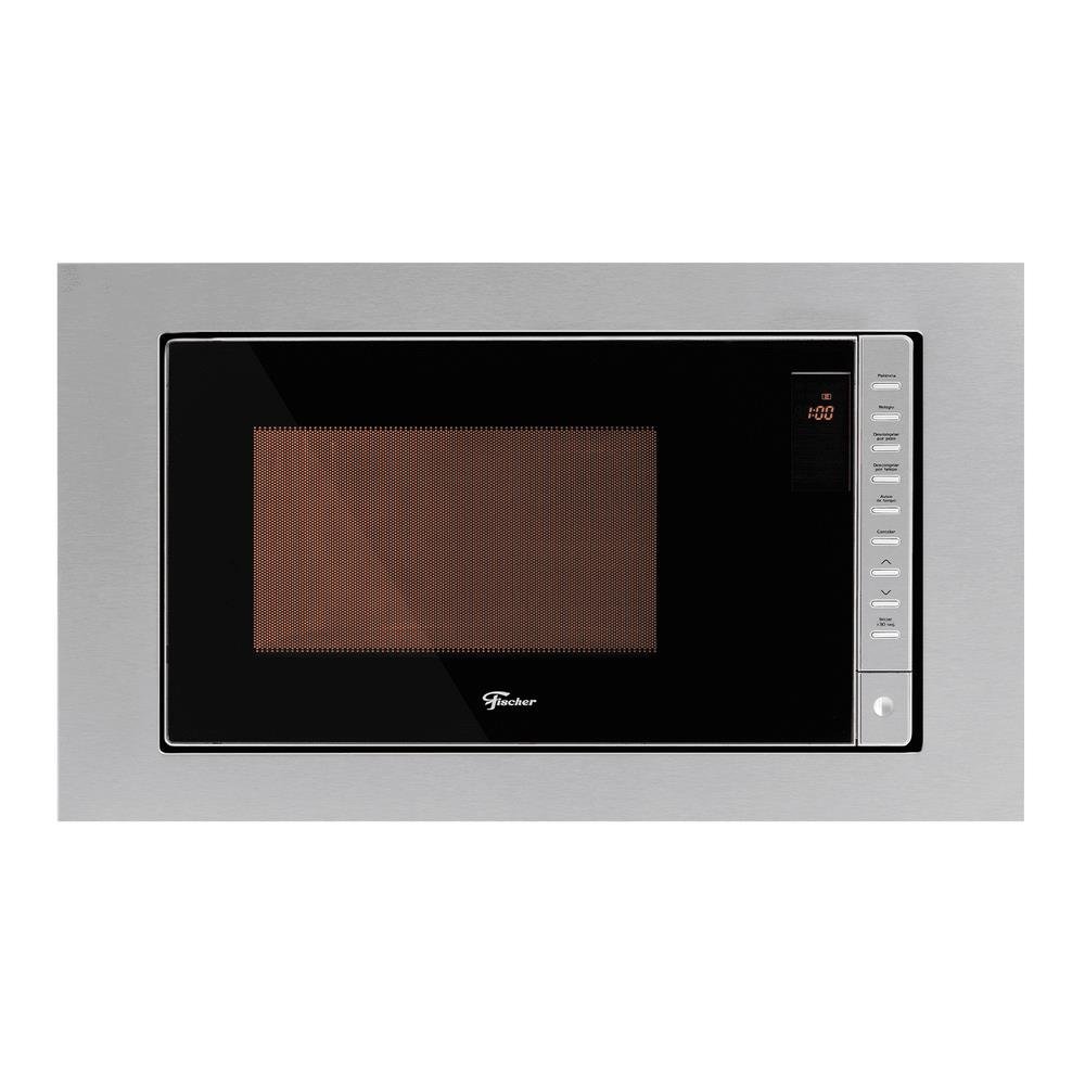 Micro-ondas de Embutir Fischer Fit Line 25 Litros Com Função Descongelar Inox 34900-98440 220v
