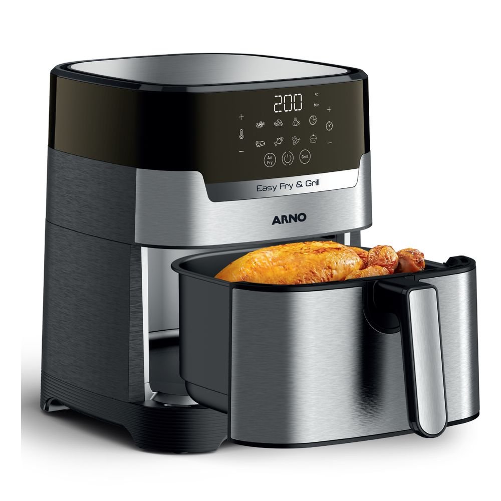 Airfry Arno Air Plus Expert e Grill Digital 4,2l Inox Ufe2 127v