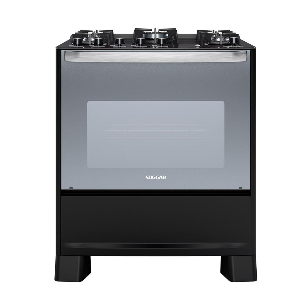 Fogão Suggar Master Grill 5 Queimadores Preto Fgvmtg511pt 127v
