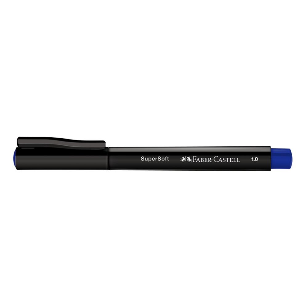 Caneta Ponta Porosa Supersoft Pen 1.0mm Azul Faber-castell - BPSS/AZZF