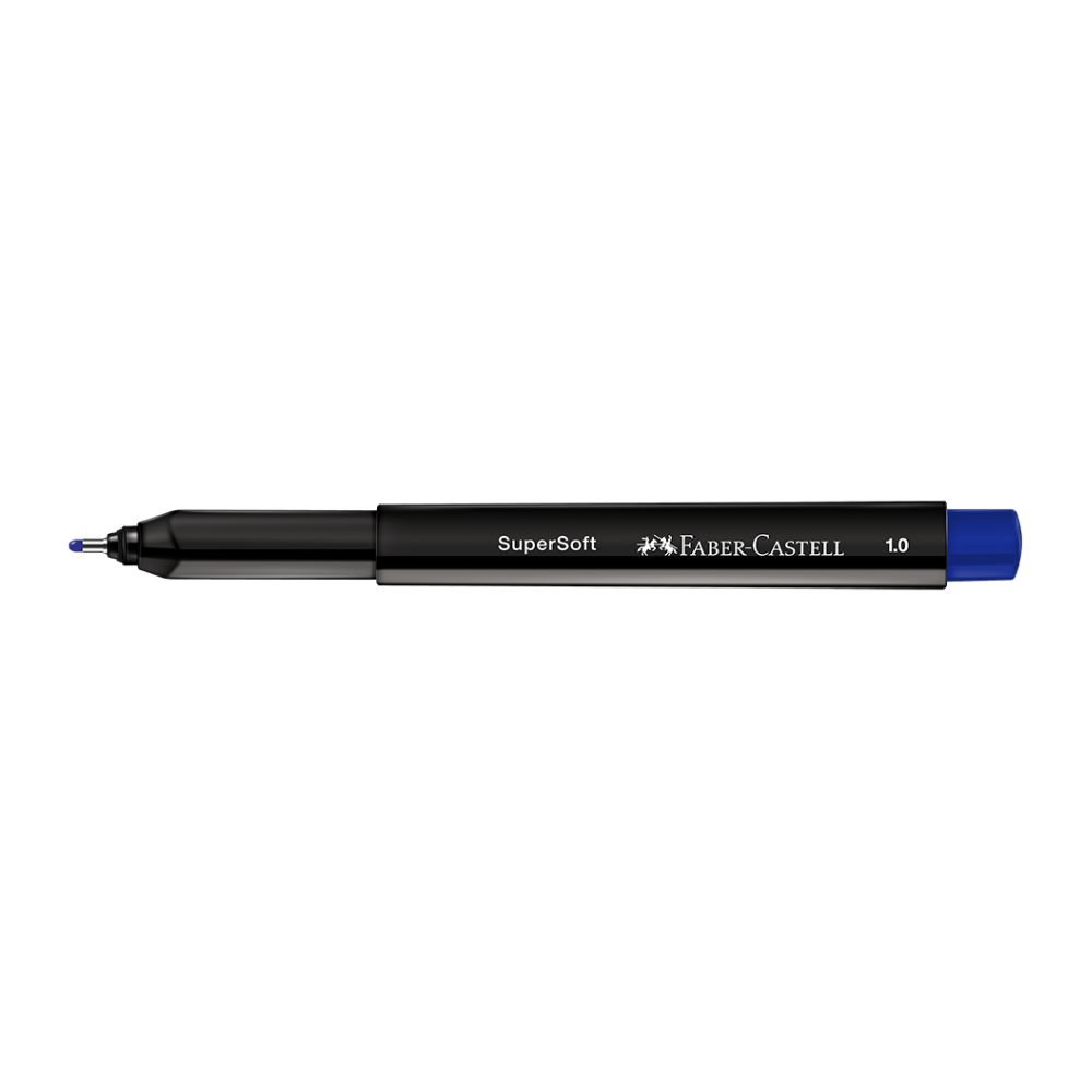 Caneta Ponta Porosa Supersoft Pen 1.0mm Azul Faber-castell - BPSS/AZZF