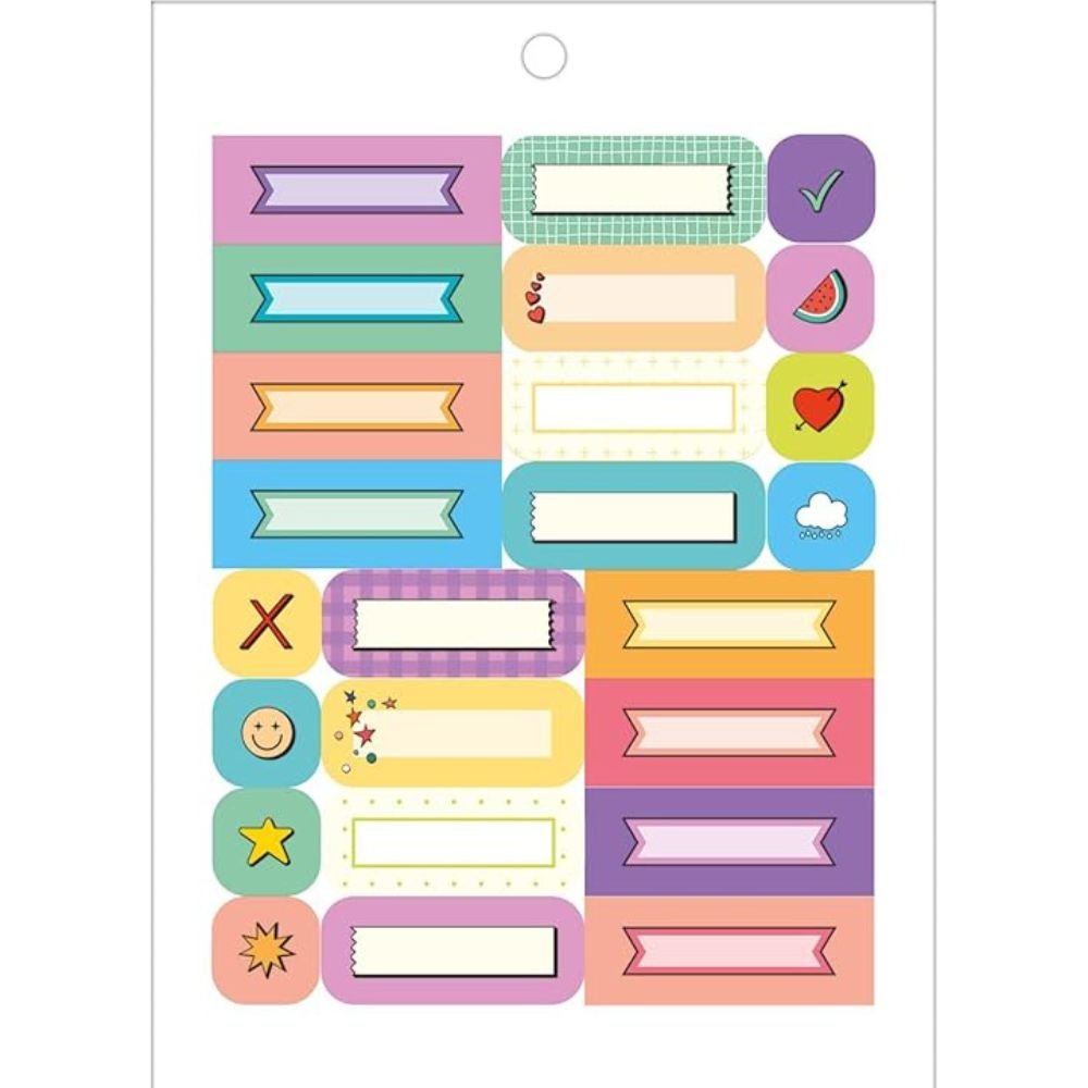 Bloco Adesivos Decorados Planner Free Tilibra 12 Folhas 338176