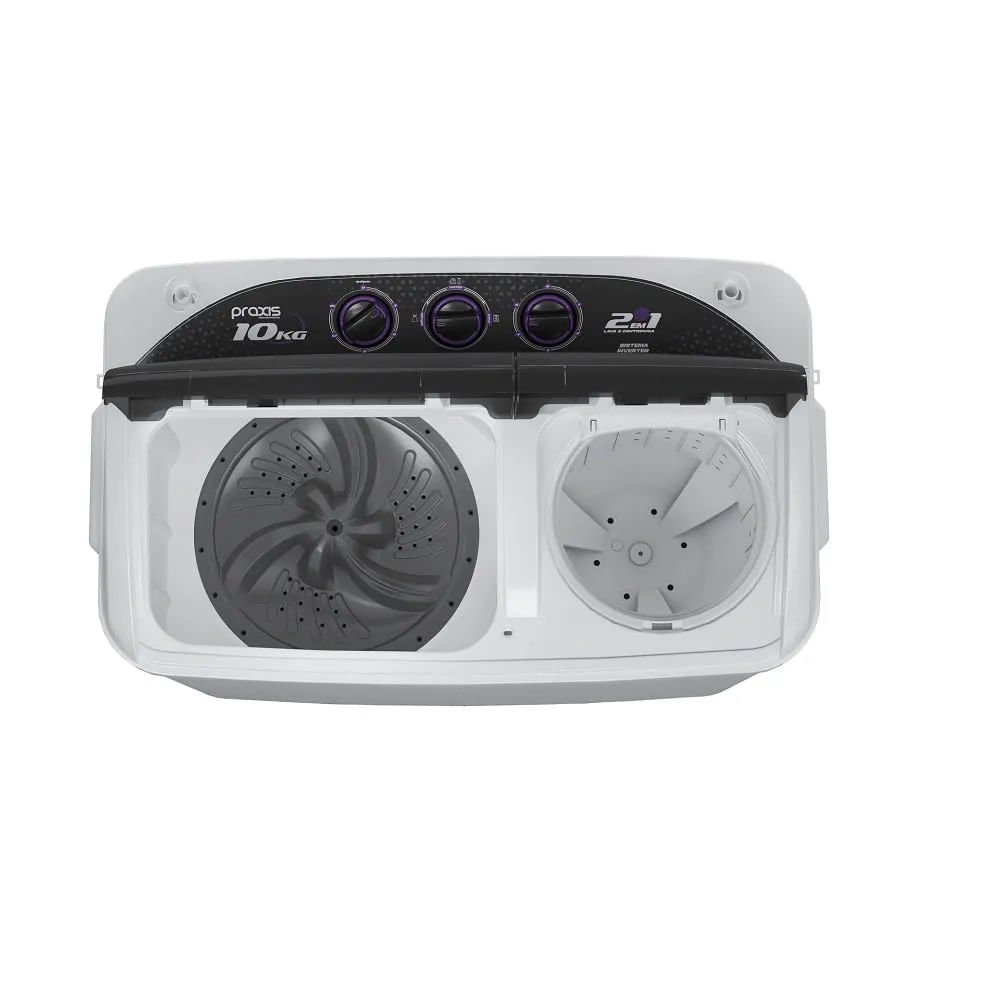 Lavadora de Roupas Praxis 2 Em 1 10kg Lava 6kg e Centrifuga 4k 220v