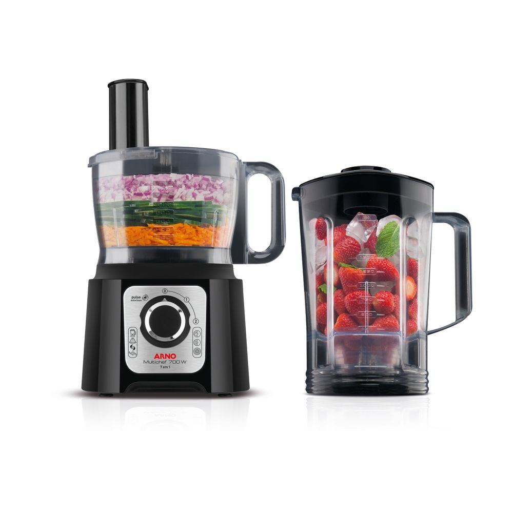Multiprocessador de Alimentos Arno Multichef 7 Em 1 700w e Jarra de 3,1l de Capacidade Mp70 220v