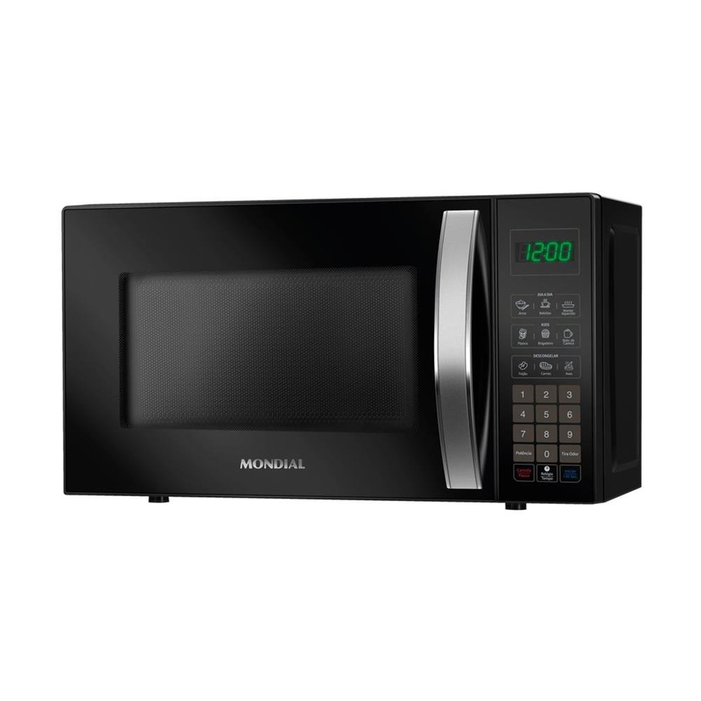 Micro-ondas Mondial 21 Litros Mo-01-21-b Preto 1200w Display Digital 220v