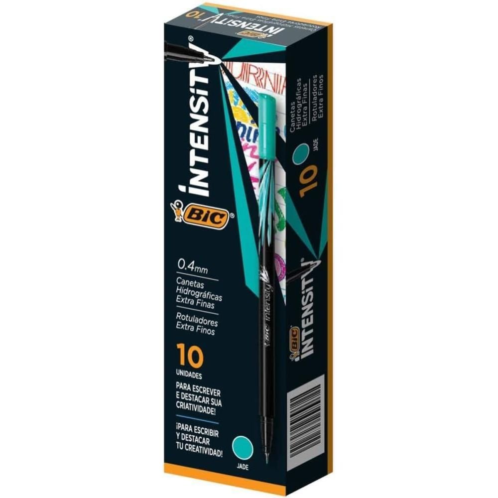 Caneta Hidrográfica Bic Intensity Azul Claro Ponta Ultra Fina de 0.4mm