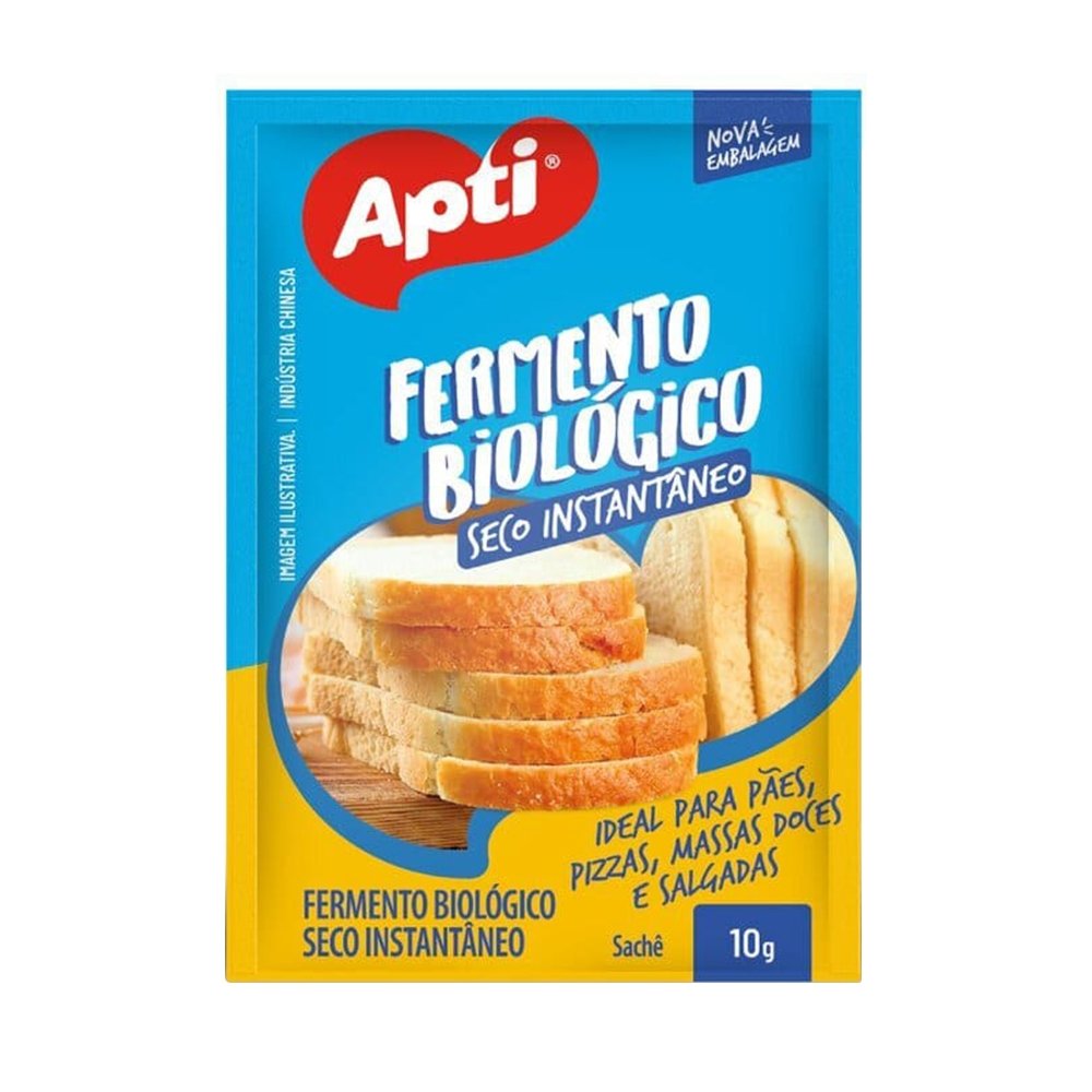 Fermento Biológico Apti Seco Instantâneo 10g - Embalagem com 48 Unidades