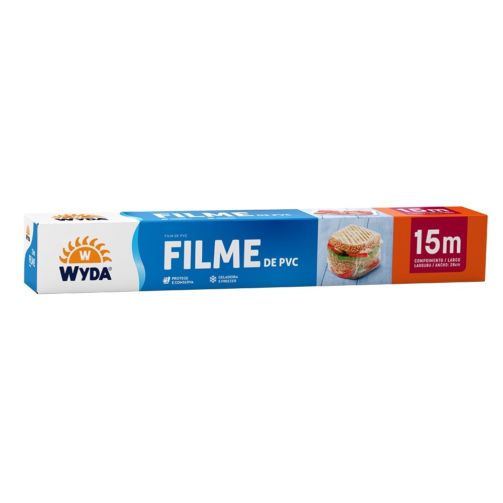 Filme De PVC Wyda 28,0cm X 15,0m - Embalagem Com 25 Unidades