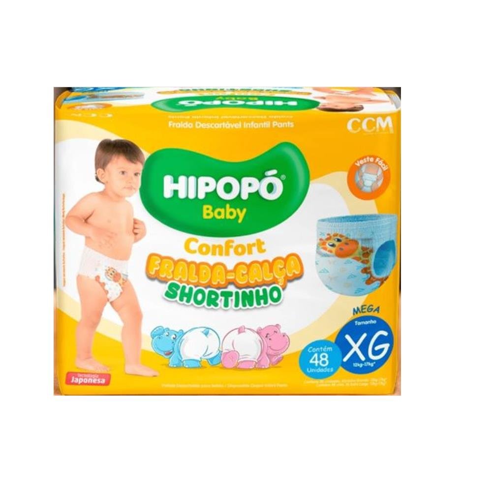 Fralda Calca Hipopo Confort Bag Xg - 48 Unidades
