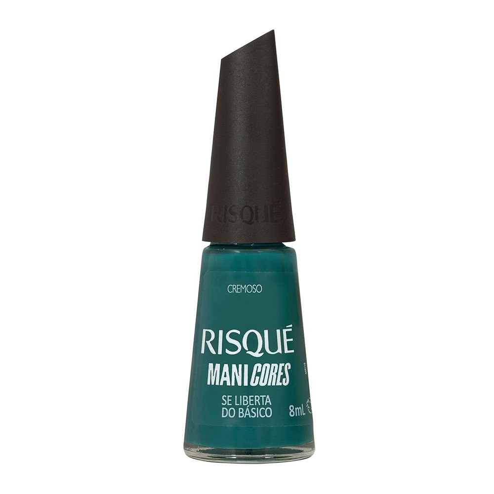 Esmalte Risqué ManiCores Cremoso Se Liberta do Básico Verde Escuro Avulso 8ml