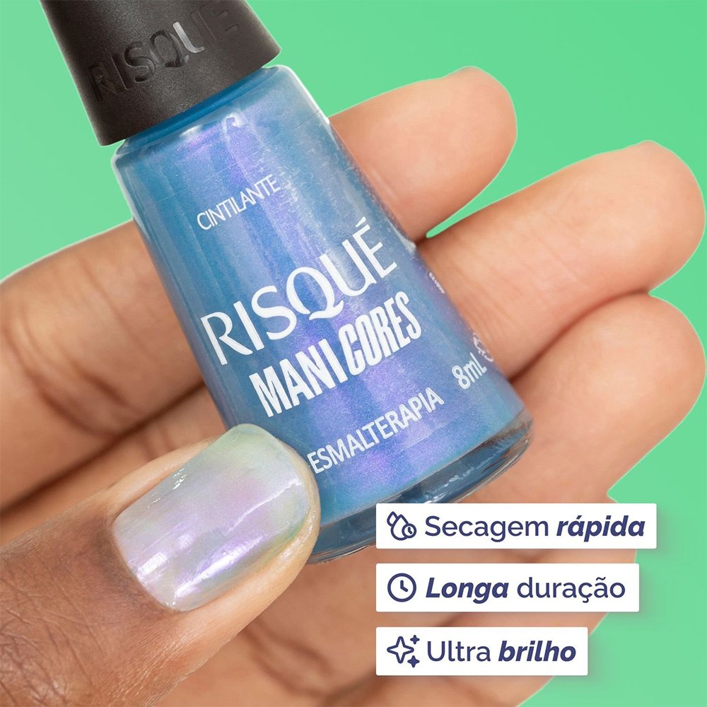 Esmalte Risqué ManiCores Cintilante Esmalterapia Avulso 8ml