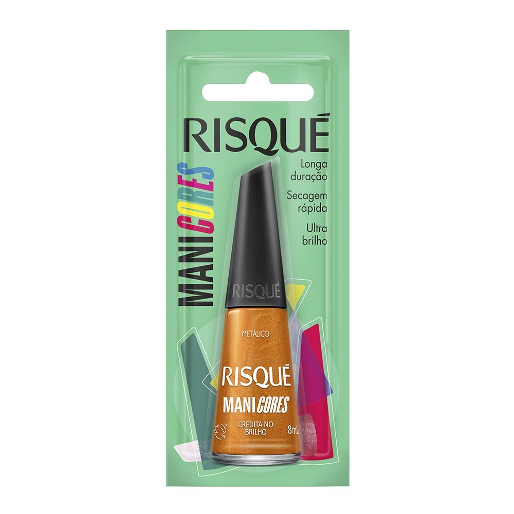 Esmalte Risqué Metálico Credita no Brilho Blister 8ml