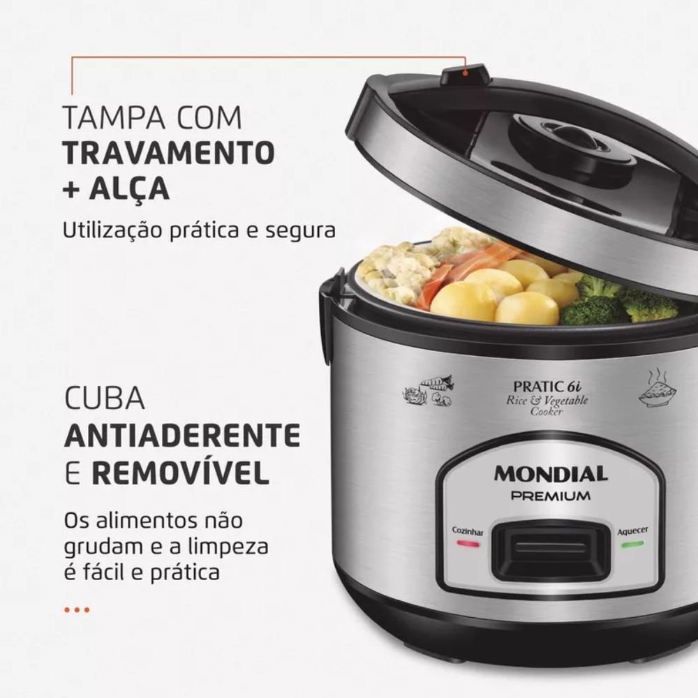 Panela Elétrica Mondial Pratic 6l Pe-43-6x 500w 220v