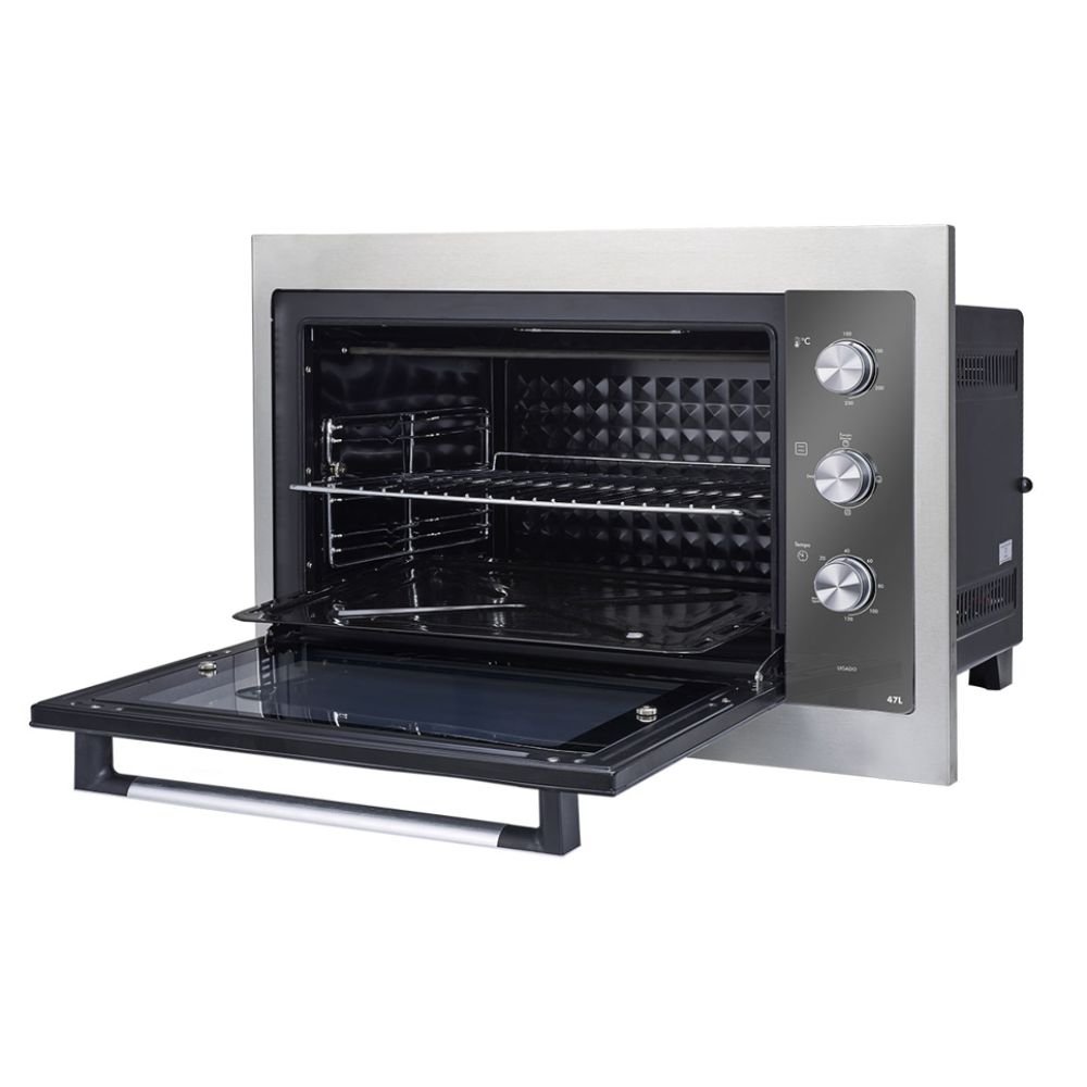 Forno Elétrico de Embutir Philco Pfe47e Preto Espelhado Dupla Resistência 47l 127v