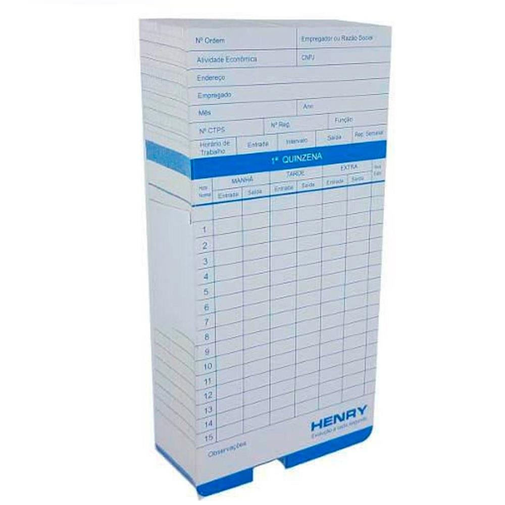 Cartao Ponto Relogio Cartografico Ceu Md 01 C/100 Unid