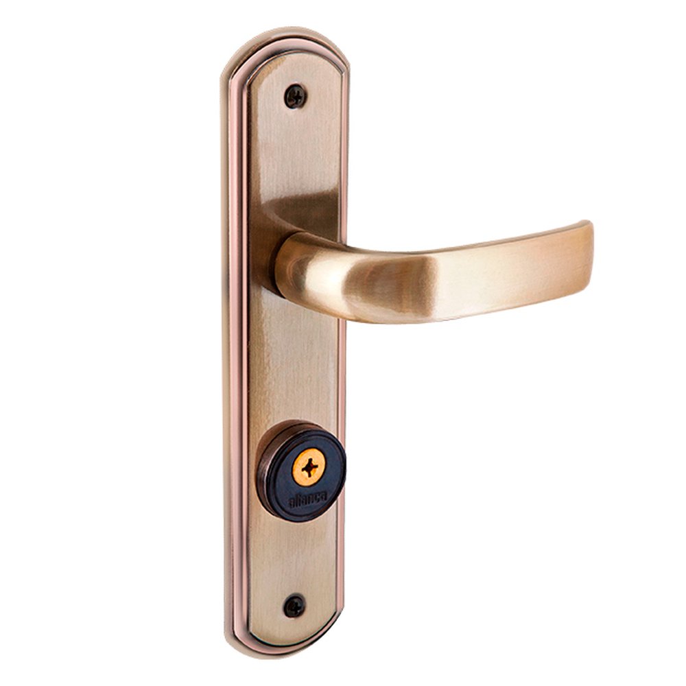 Fechadura Tetra Home Espelho 55Mm Bronze Latonado Alianca