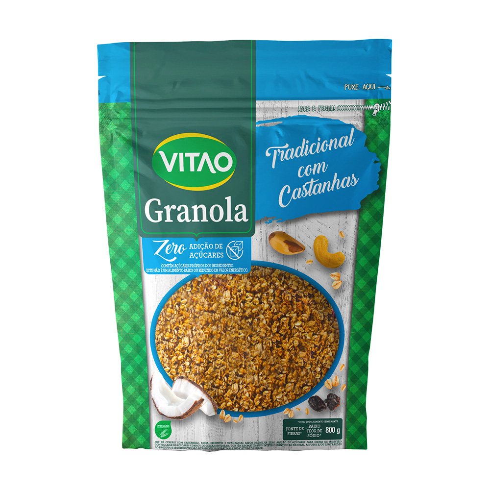 Granola Tradicional Zero 800g Caixa Com 06 Unidades