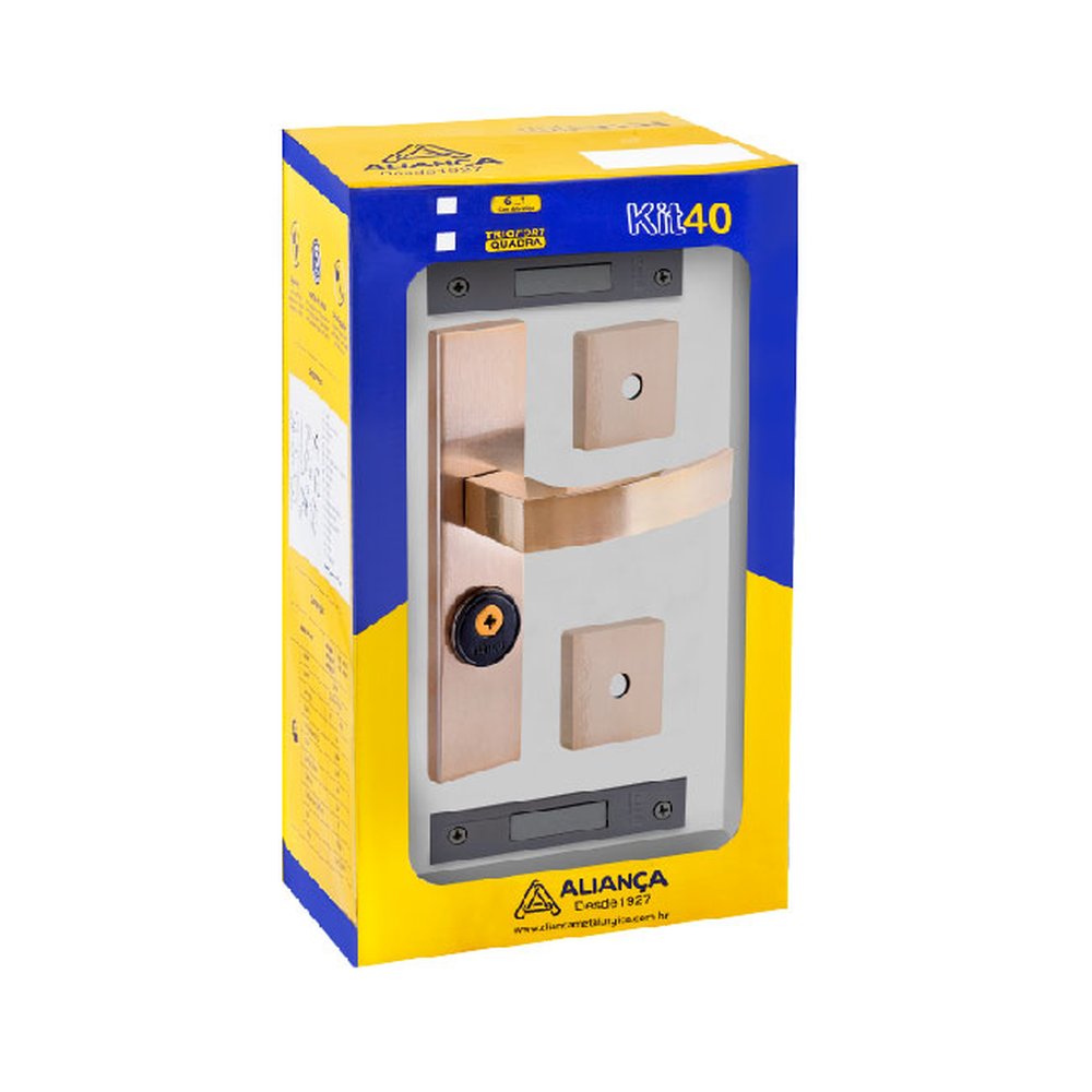 Kit 3X1 Quadratta Curva Tetra Espelho S40Mm Bronze Latonado Aliança ...