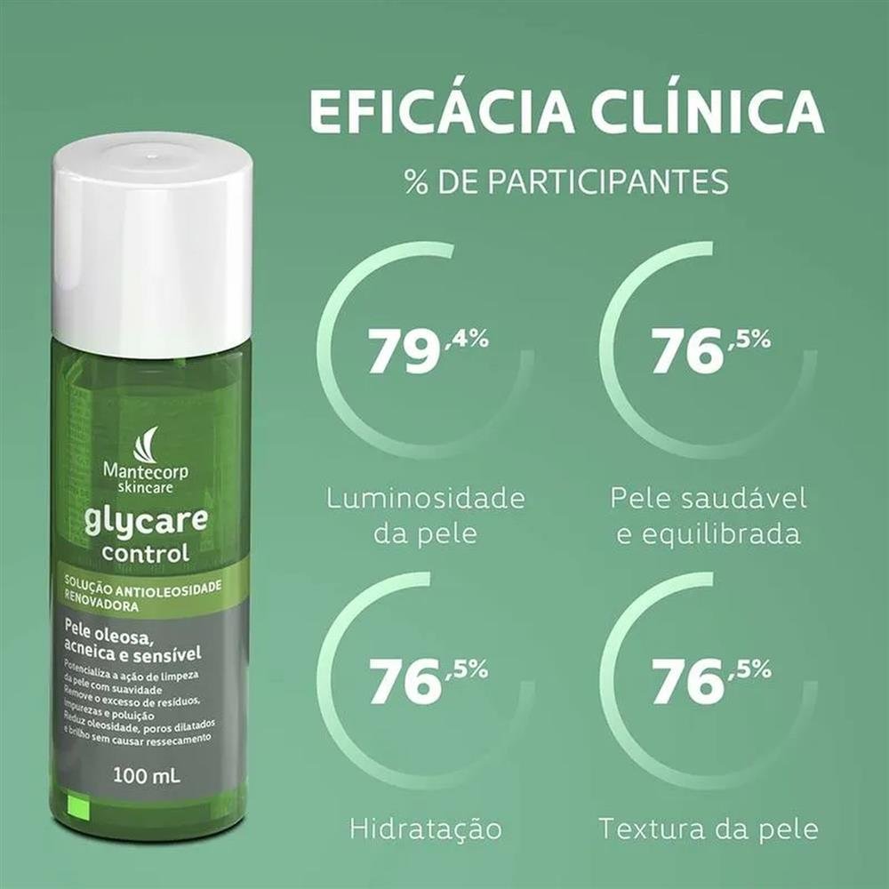 Glycare Control Solução Antioleosidade Renovadora Mantecorp 100ml