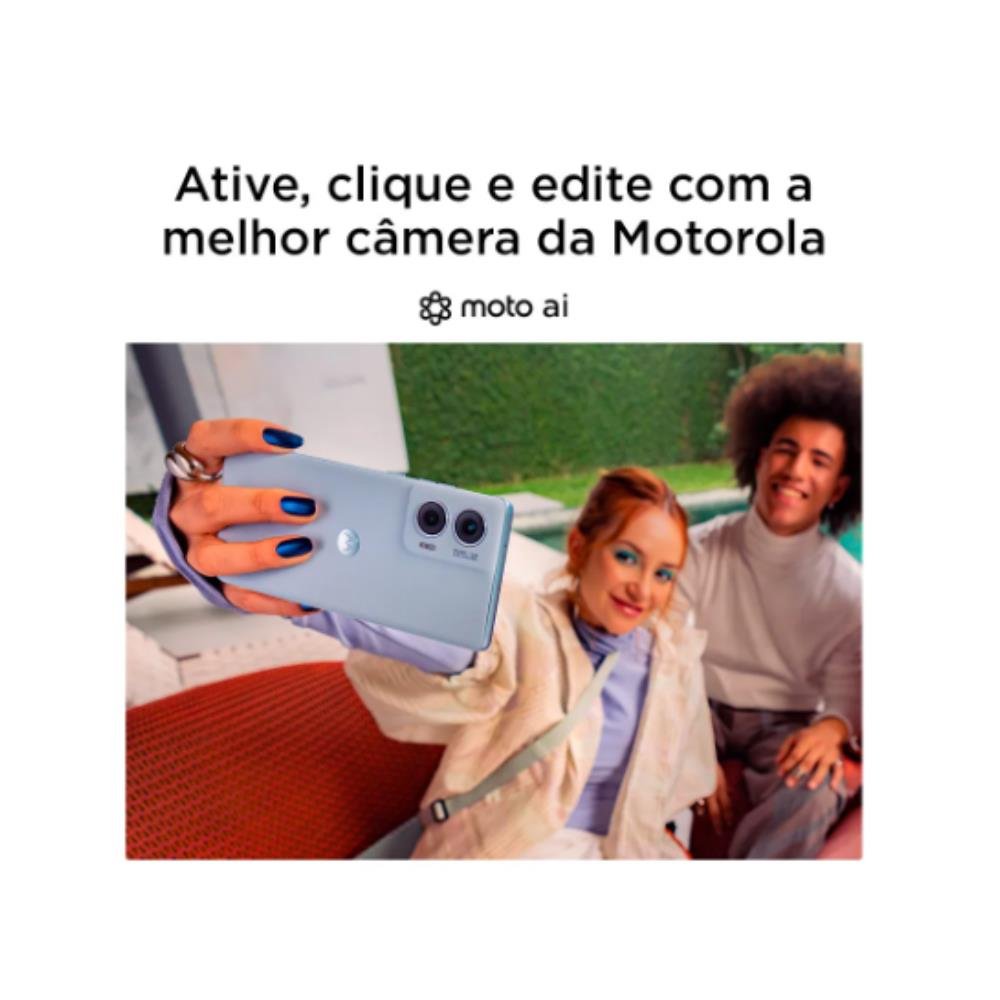 Motorola Edge 50 Fusion 256GB 5G Tela 6.7 Câmera Traseira 12 MP OIS + 13 MP 16 GB RAM IP68 Boost Blue