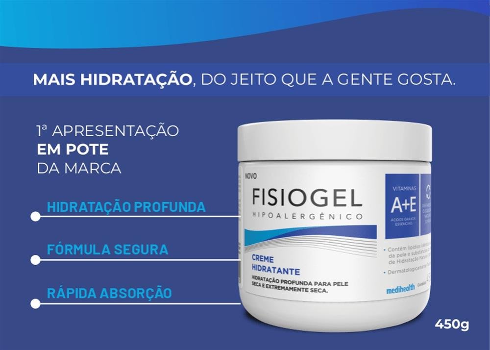 Fisiogel Creme Hidratante Corporal 450g