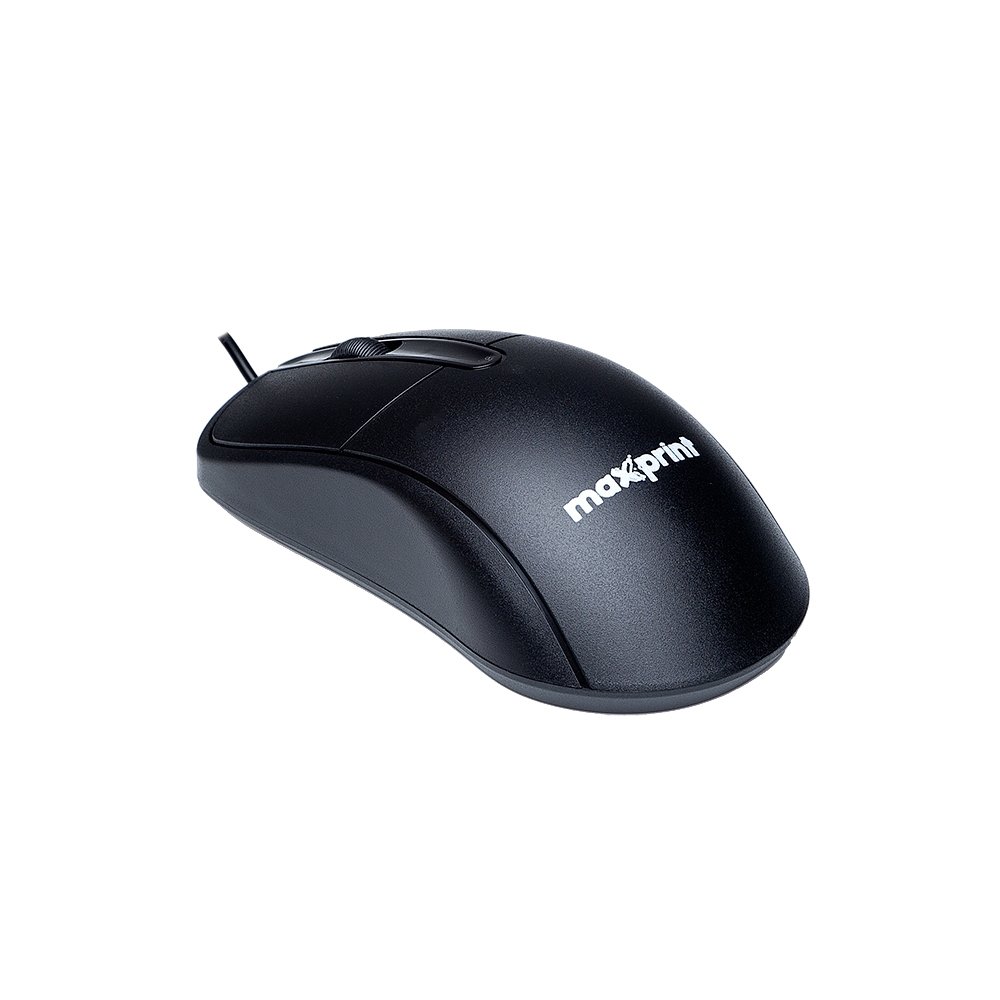 Mouse Maxprint OfficeEasy - USB 2.0, 1200DPI, Com Fio, Preto