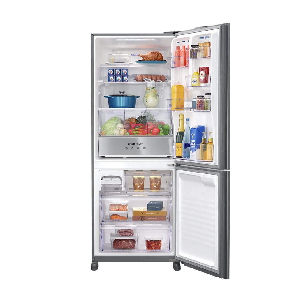 Refrigerador Panasonic 450 Litros NR-BB65GVFMA Frost Free A+++ - 2 Portas, Bottom Freezer, Diamond Glass, Espelhado, 110V
