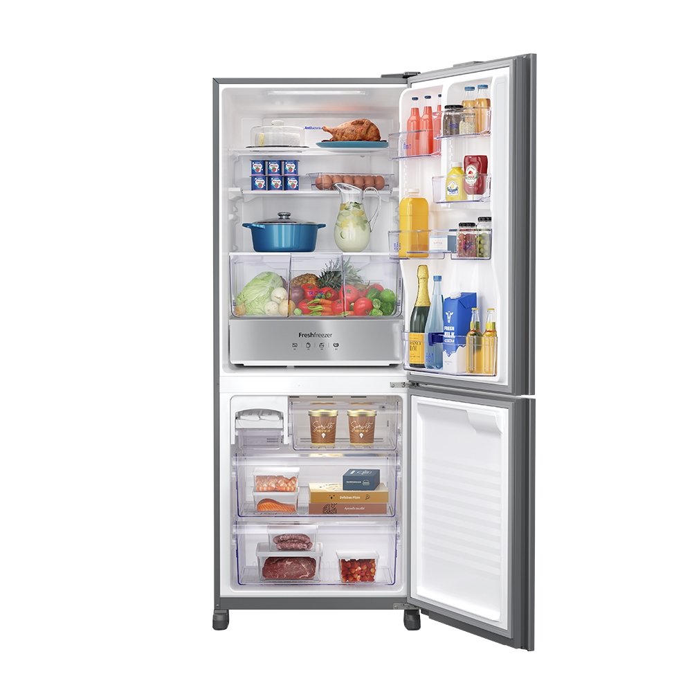 Refrigerador Panasonic 450 Litros NR-BB65GVFMB Frost Free A+++ - 2 Portas, Bottom Freezer, Diamond Glass, Espelhado, 220V