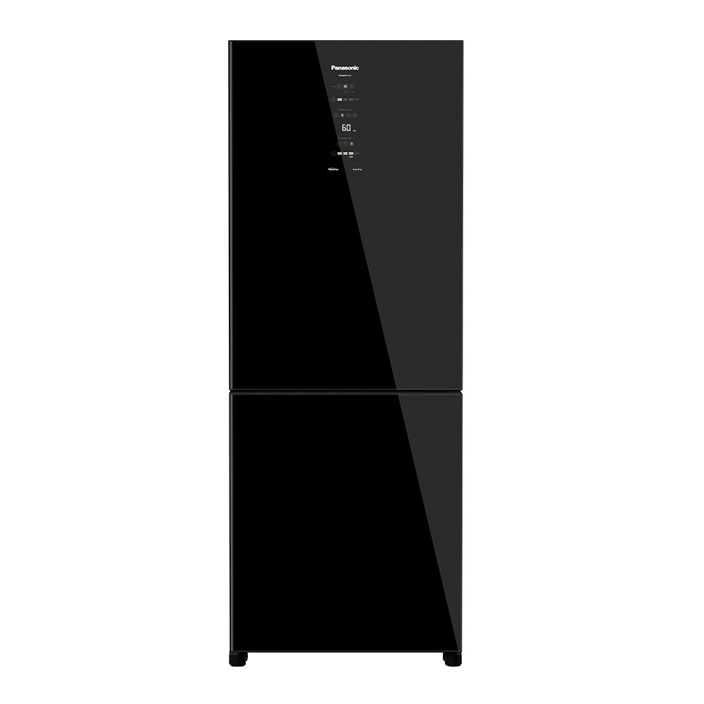 Refrigerador Panasonic 450 Litros NR-BB65GVFBA Frost Free A+++ - 2 Portas, Bottom Freezer, Black Glass, 110V