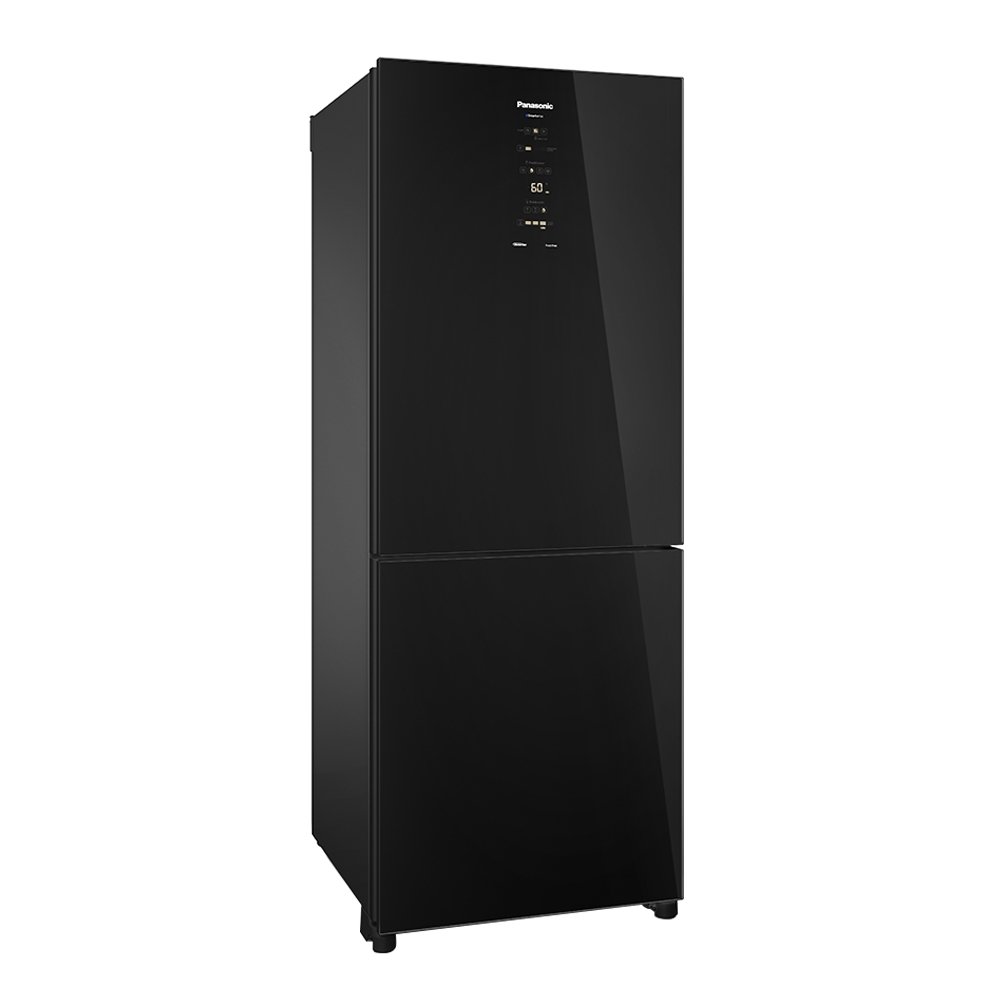 Refrigerador Panasonic 450 Litros NR-BB65GVFBA Frost Free A+++ - 2 Portas, Bottom Freezer, Black Glass, 110V