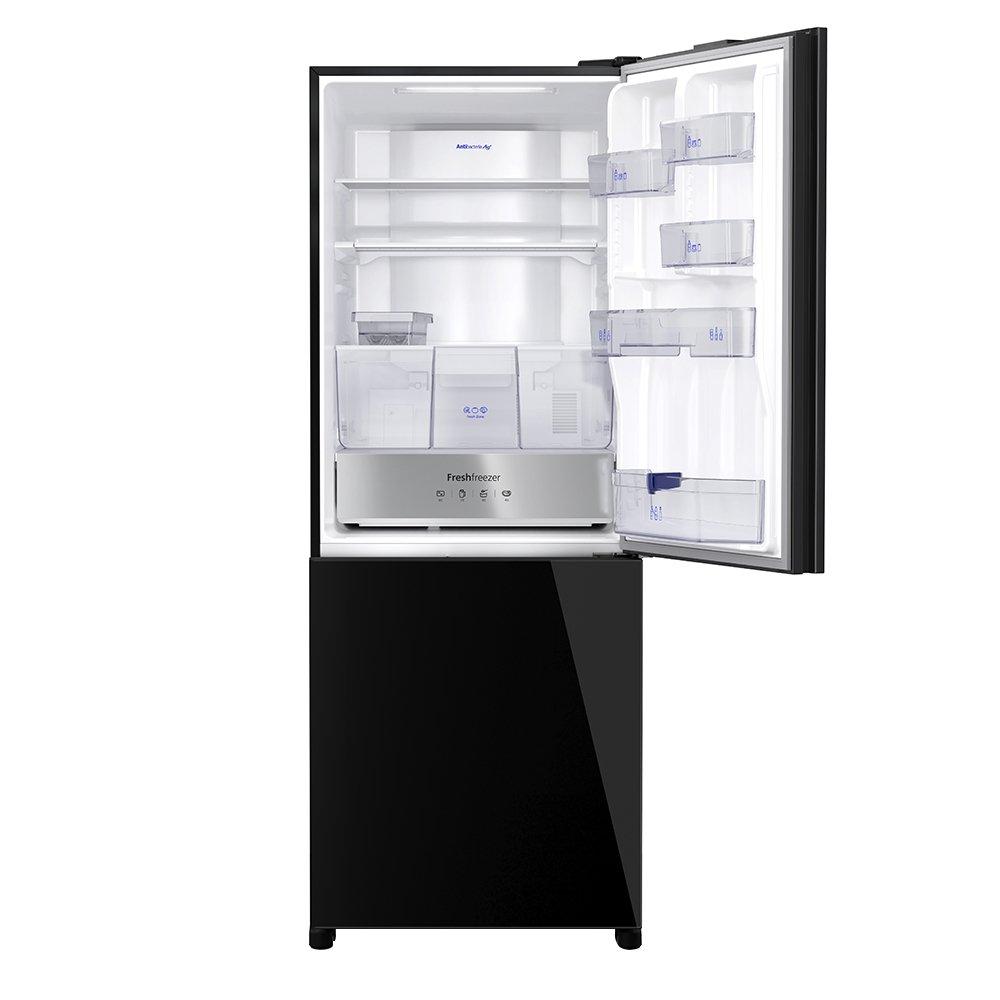 Refrigerador Panasonic 450 Litros NR-BB65GVFBA Frost Free A+++ - 2 Portas, Bottom Freezer, Black Glass, 110V