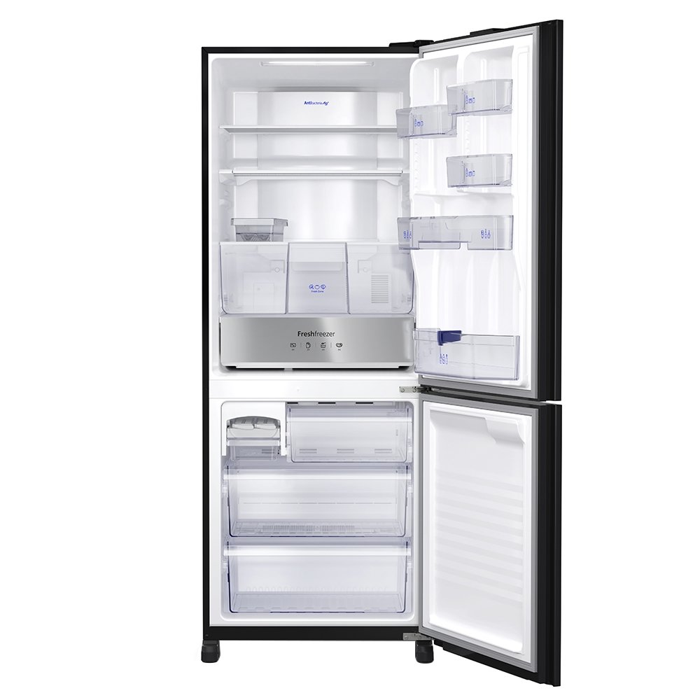 Refrigerador Panasonic 450 Litros NR-BB65GVFBA Frost Free A+++ - 2 Portas, Bottom Freezer, Black Glass, 110V