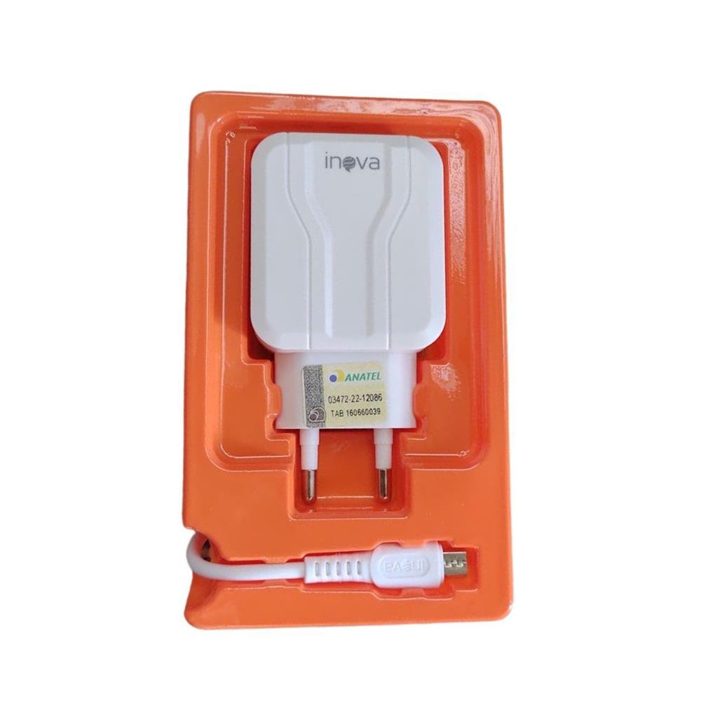 Carregador Rapido Inova 4.8V 2 Usb V8 Ref Car-3242S