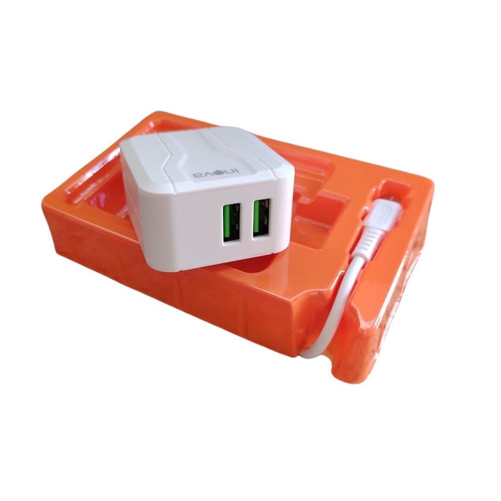 Carregador Rapido Inova 4.8V 2 Usb V8 Ref Car-3242S