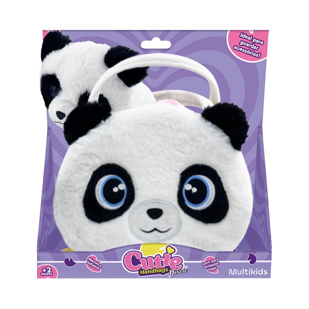 Pelucia Cutie Handbags Panda Deluxe Bolsa e Pelucia Multikids - BR2221