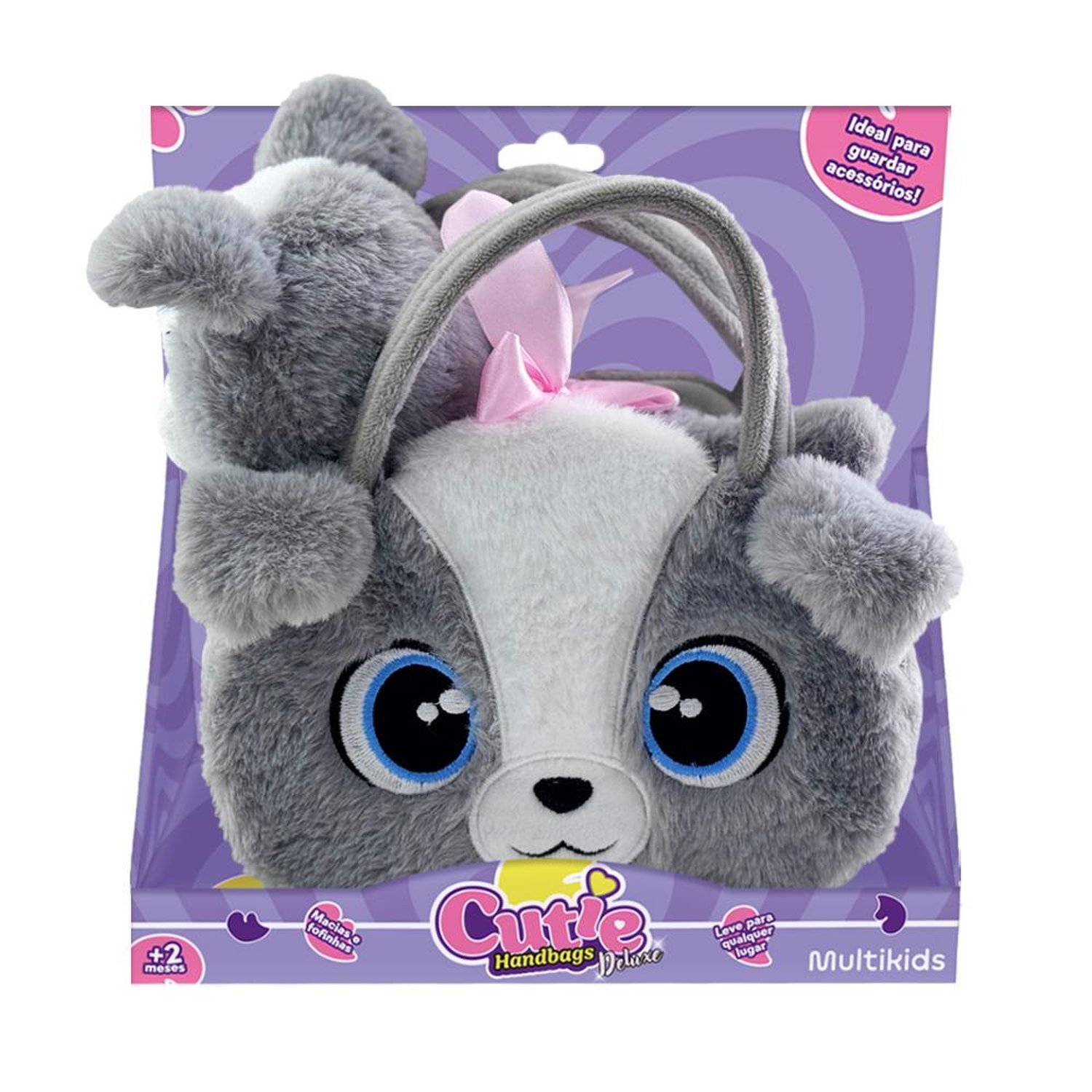 Pelucia Cutie Handbags Cachorro Deluxe Bolsa e Pelucia Multikids - BR2223