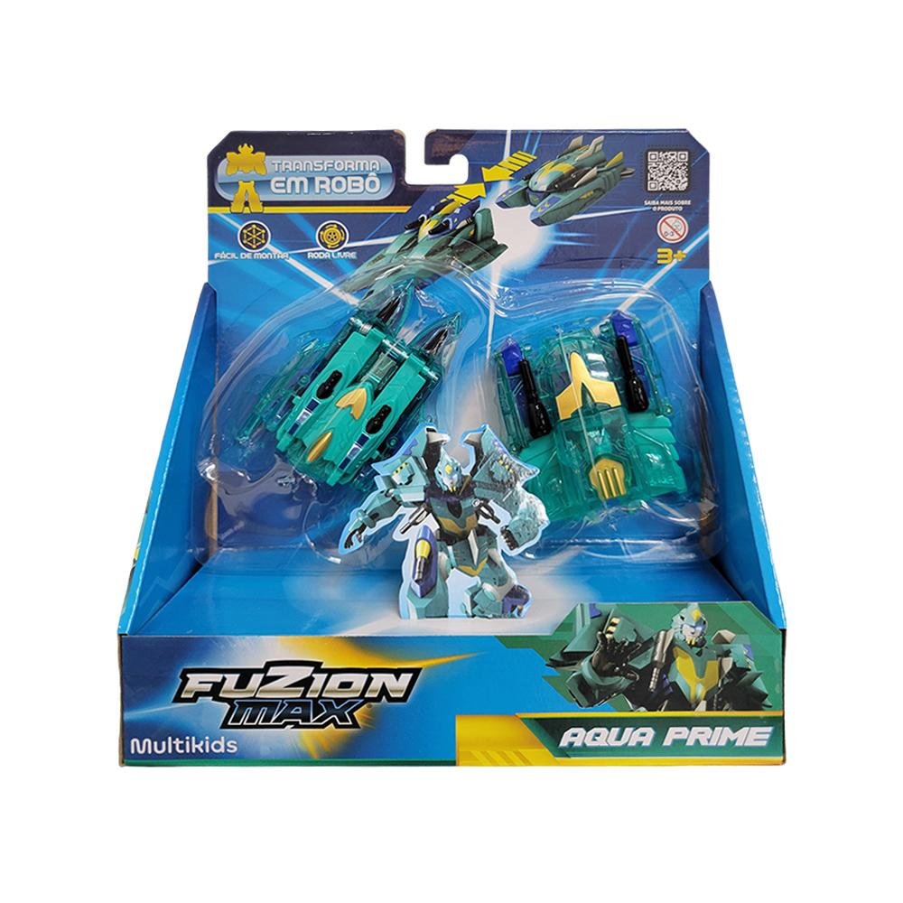 Carro Robo Fuzion Max Aqua Prime Transformavel Multikids - BR2244