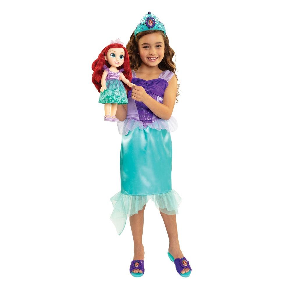 Boneca Disney Princesas Ariel Kit Com Fantasia Sapatos e Acessorios Multikids - BR2331
