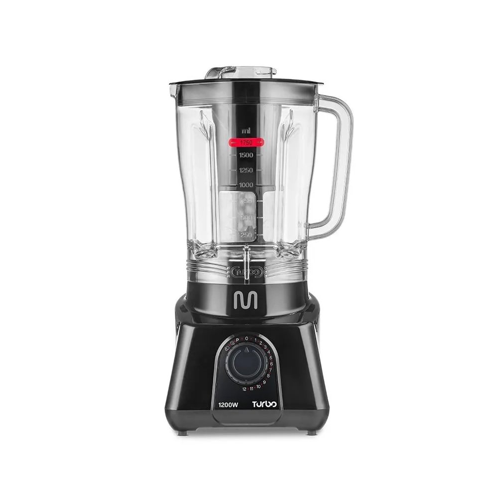 Liquidificador Multi Turbo, 2,6 Litros, 1200w, 220v, Preto, Lq1202, Multi