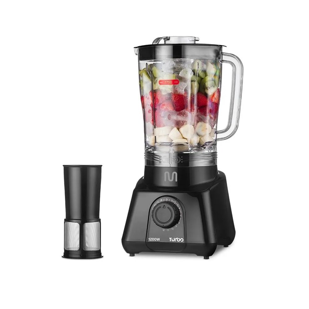 Liquidificador Multi Turbo, 2,6 Litros, 1200w, 220v, Preto, Lq1202, Multi