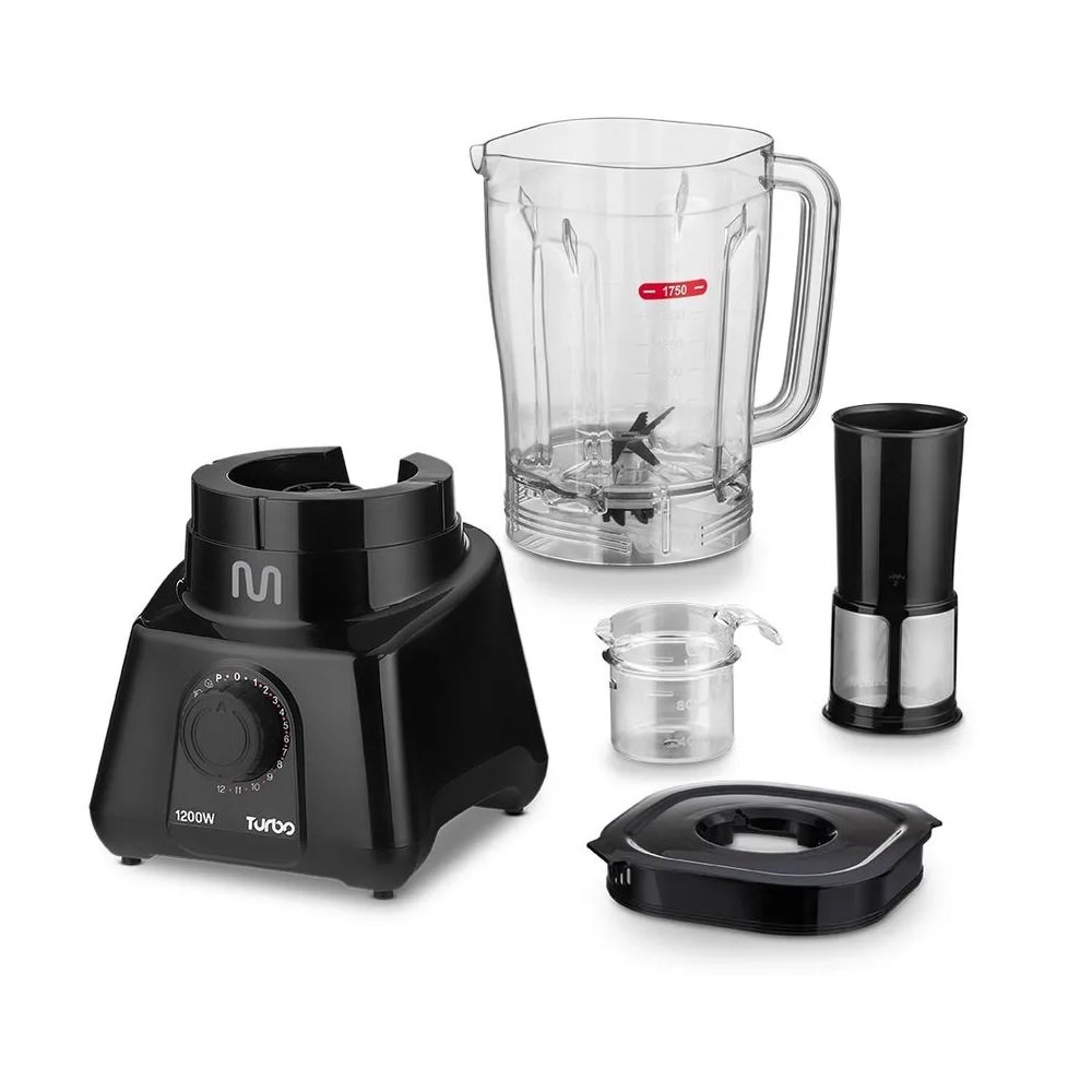 Liquidificador Multi Turbo, 2,6 Litros, 1200w, 220v, Preto, Lq1202, Multi