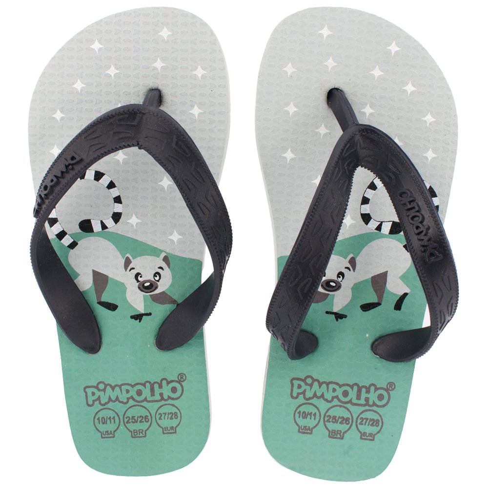 Kit Sandália Praiana Kids Cinza/Lêmure Masculino Pimpolhocom 12 Pares - Numeração 24 A 32