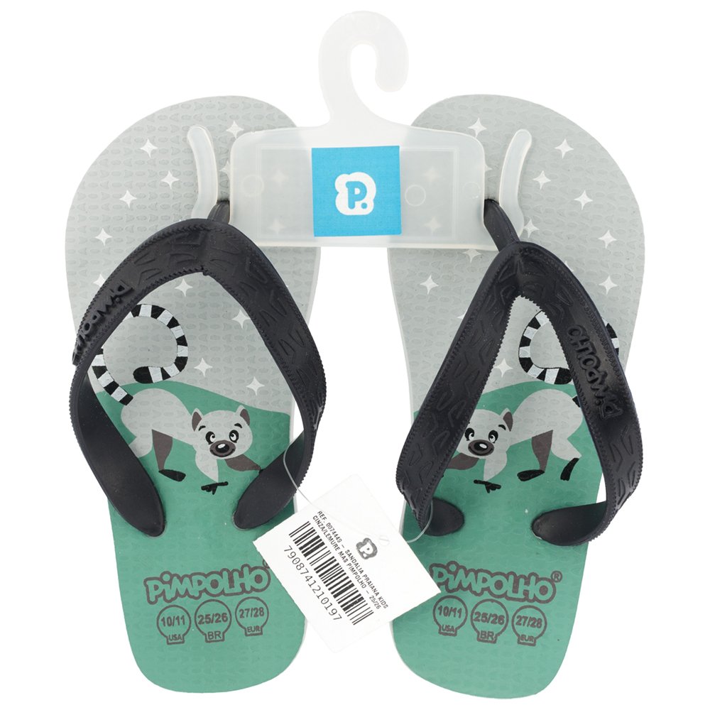 Kit Sandália Praiana Kids Cinza/Lêmure Masculino Pimpolhocom 12 Pares - Numeração 24 A 32