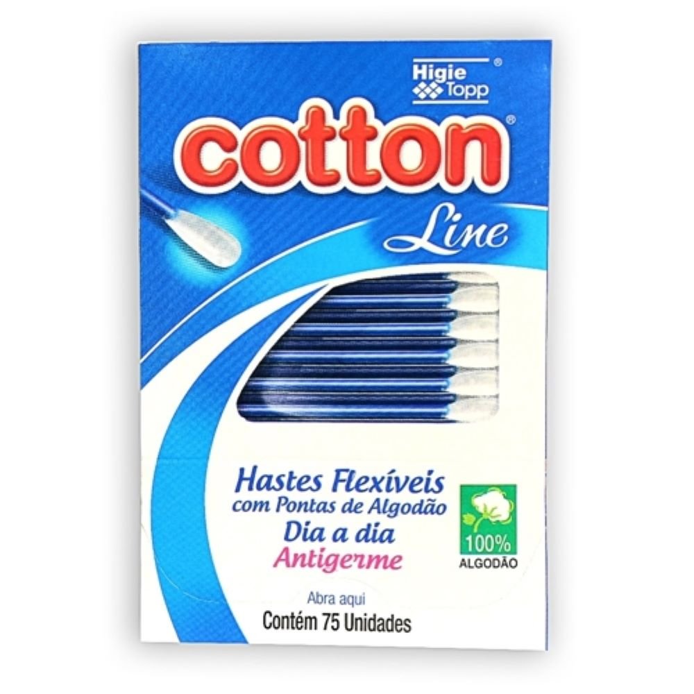 Hastes Flexíveis Cotton Line 75 unidades
