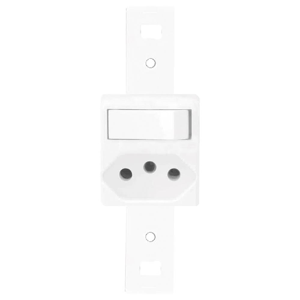 Interruptor Dunas Condulete Romazi Modulo Simples + Tomada 2P+T Sem Placa 20A Branca
