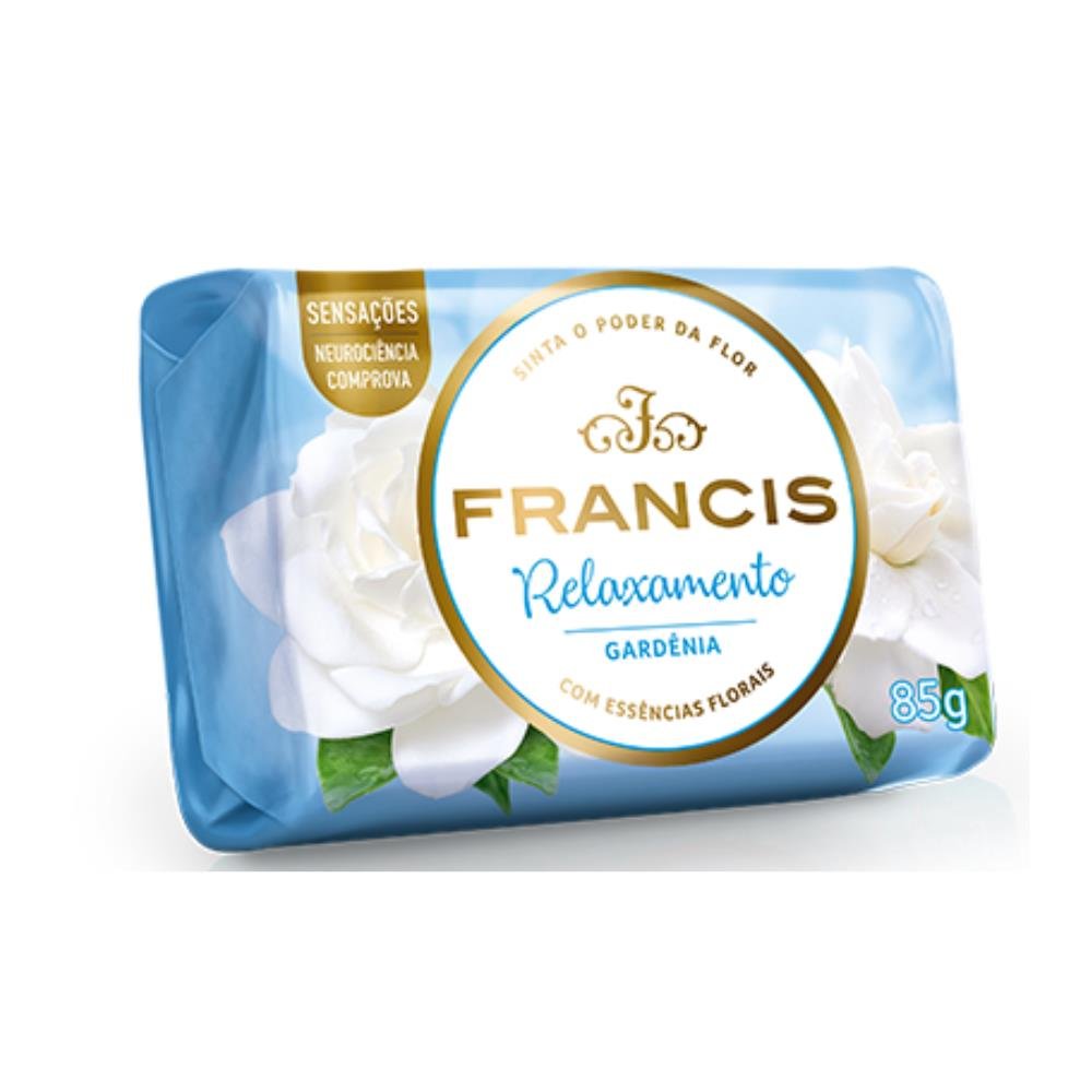 Sabonete Francis Suave Gardênia 85g - Embalagem com 12 Unidades