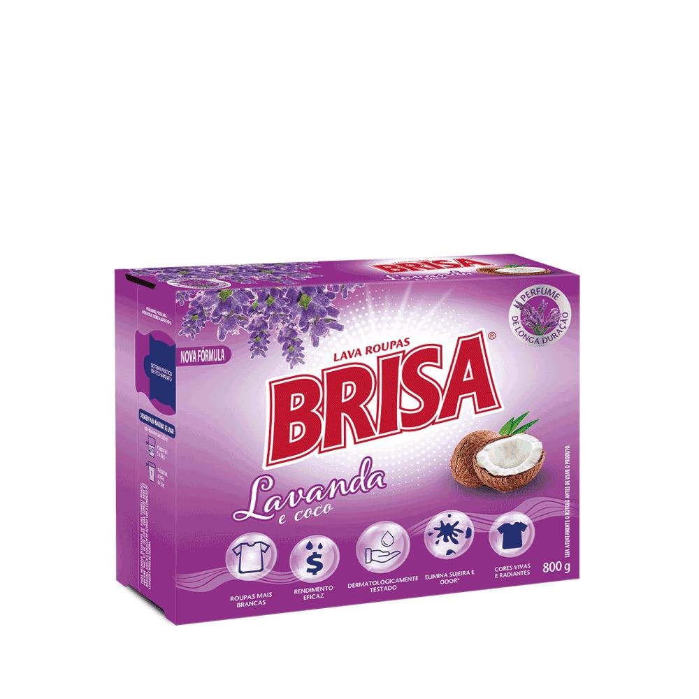 Det. Po Brisa Lava Roupas Lilás Lavanda E Coco Cart 20x800g