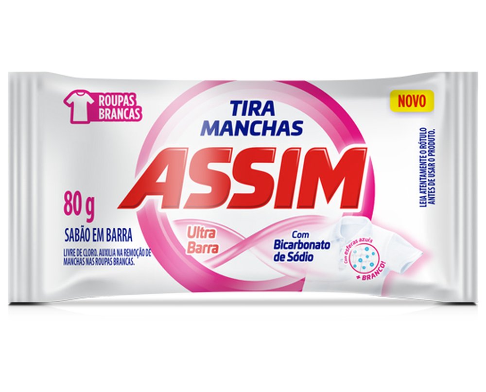 Tira Manchas Assim Barra Branca 80g
