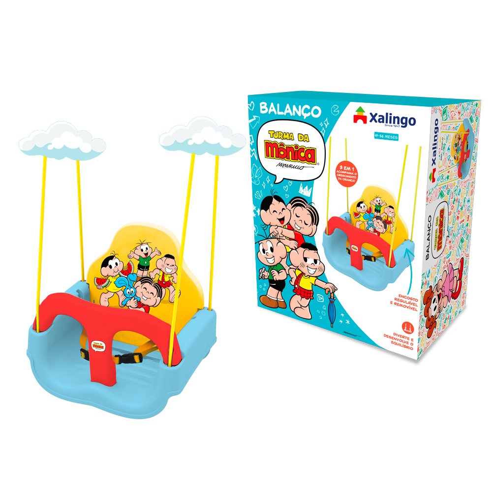 Balanco Infantil Plastico Turma Da Monica Xalingo